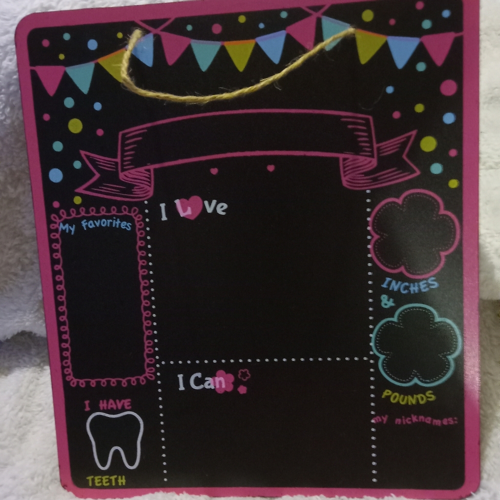 🌻5/$10 Colorful Kids Milestone Chalkboard